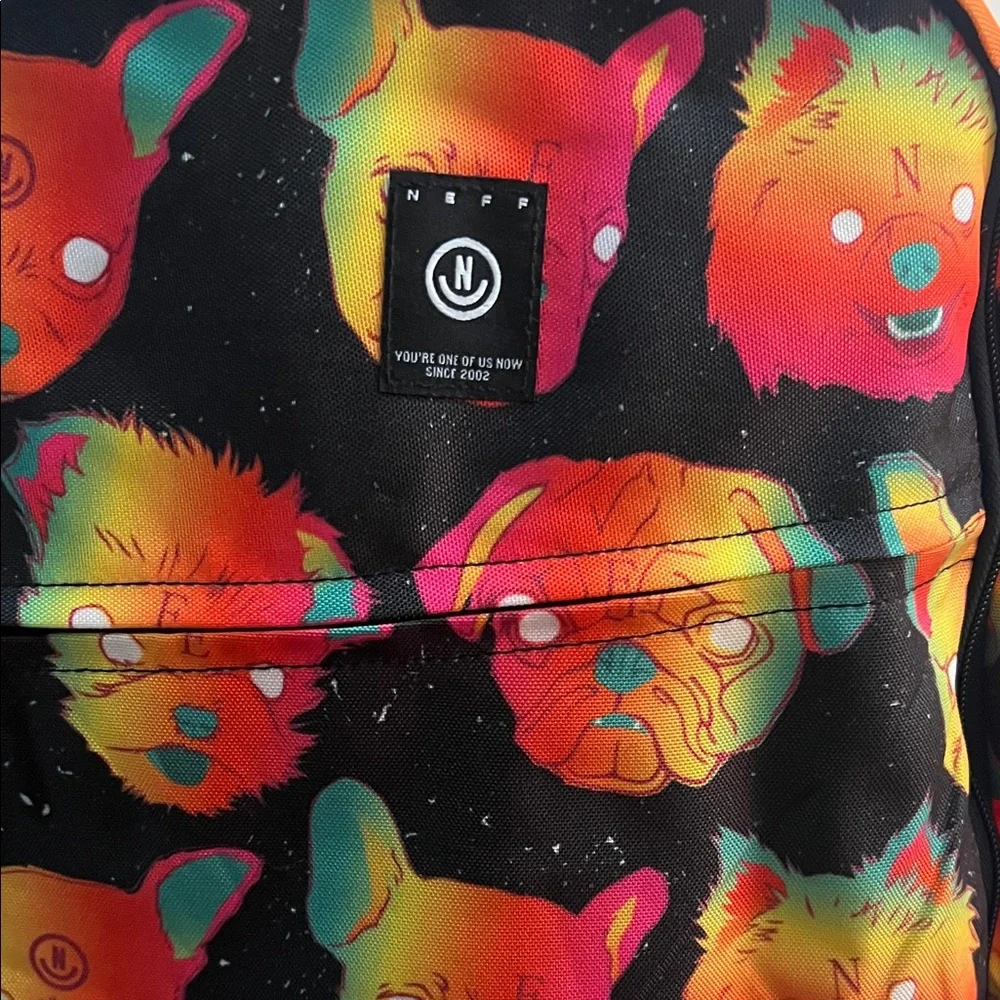 Neff Colorful Dog Print Backpack - Picture 4 of 7